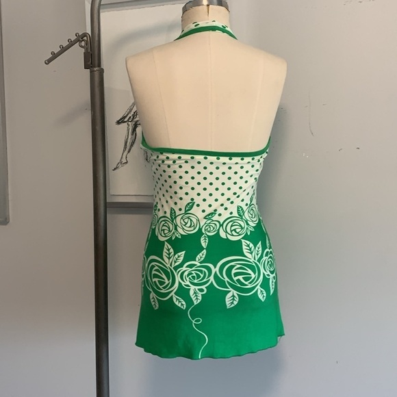 Vintage Vanilla Ice Polka Dot and Floral Halter - Picture 3 of 6